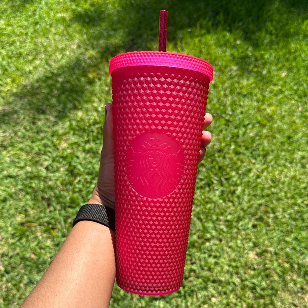 Matte Pink Studded Cold Cup